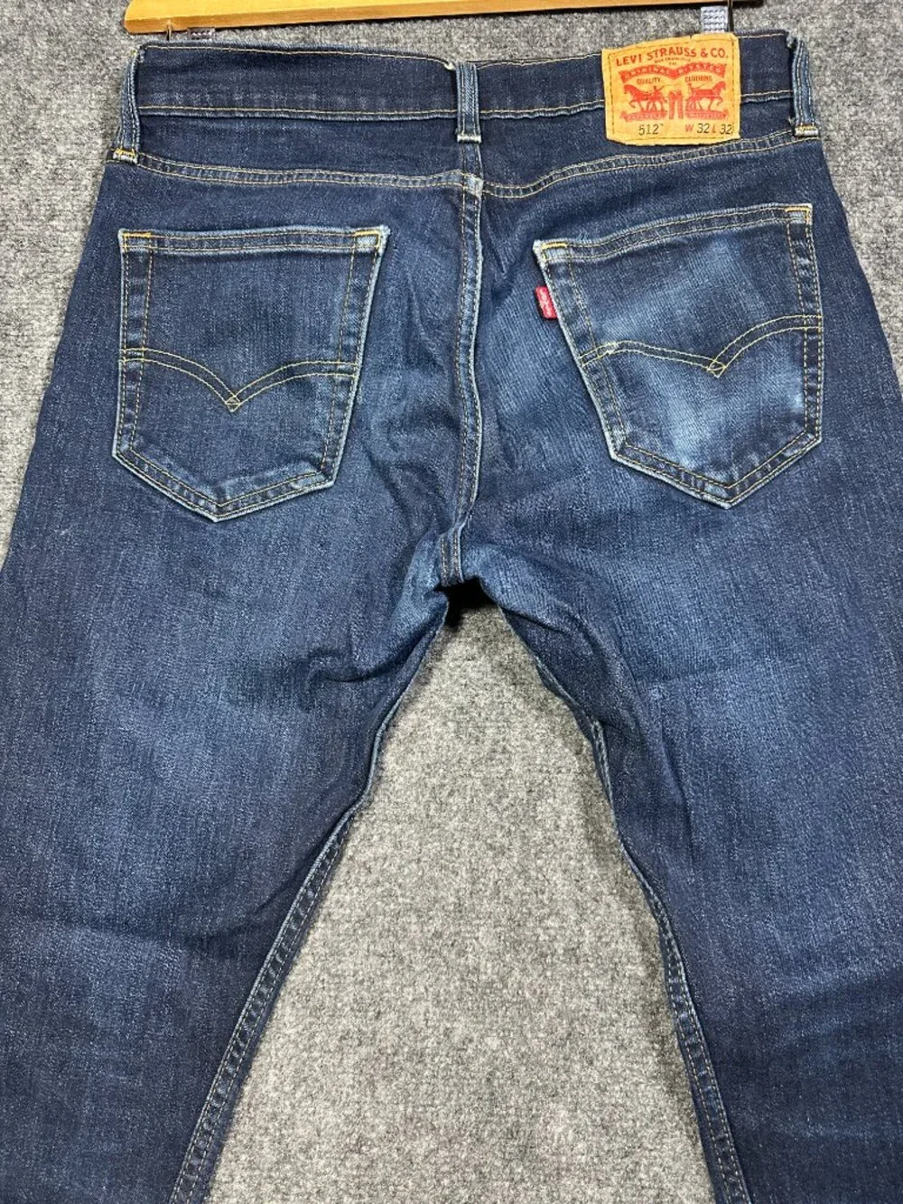 Levis 512 Jeans Mens 32 Cotton Stretch Medium Wash Slim Tapered Leg Pockets